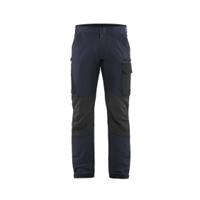 Pantalon maintenance stretch 4D Marine foncé/Noir
