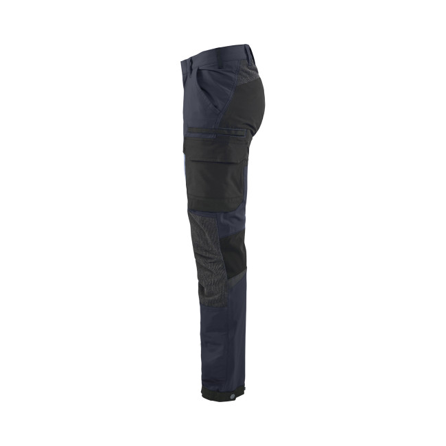 Pantalon maintenance stretch 4D Marine foncé/Noir - Blaklader