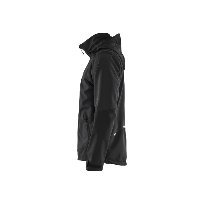 Softshell stretch vest 2D Zwart/Rood - Blaklader