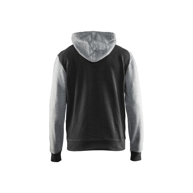 Sweat à capuche Noir/Gris chiné  - Blaklader