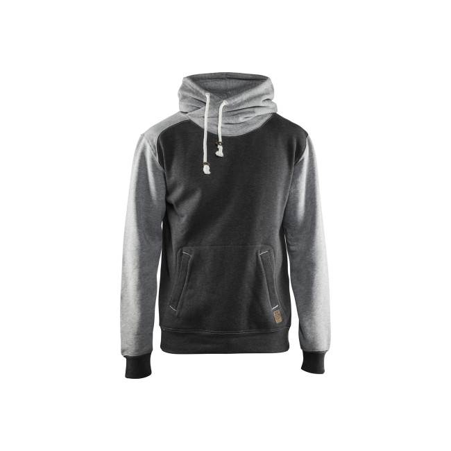 Sweat à capuche Noir/Gris chiné  - Blaklader