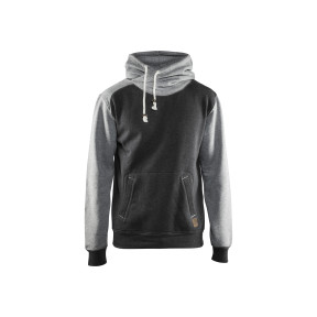 Bluza z kapturem Czarna/Szara melanż - Blaklader