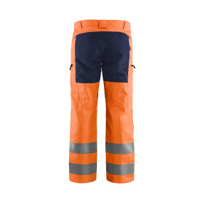 Handwerker-Warnschutzhose +Stretch Neonorange/Marineblau - Blaklader