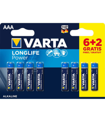Lot de 8 piles AAA High Energy - Varta