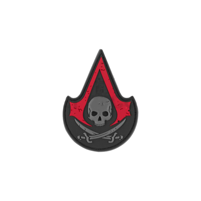 Patch Assassin Skull rouge et gris - JTG Patch Assassin Skull rouge et gris - JTG