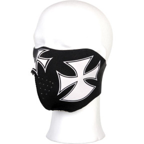 Biker-Halbgesichtsmaske mit Malteserkreuz - 101 INC