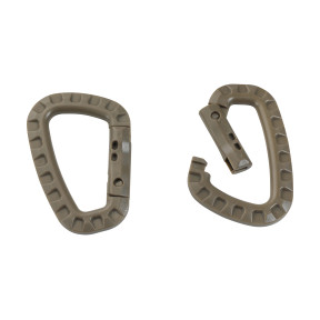 Lot de 2 mousquetons coyote - CityGuard