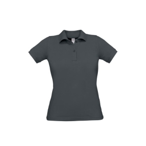 Polo dames korte mouwen grijs - B&C