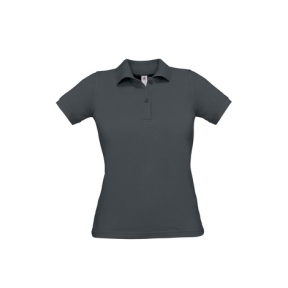 Polo dames korte mouwen grijs - B&C