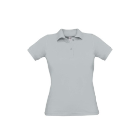 Polo femme manches courtes gris clair - B&C