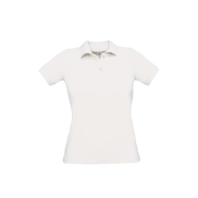 Polo dames korte mouwen wit - B&C
