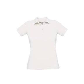 Damen Poloshirt Kurzarm weiß - B&C