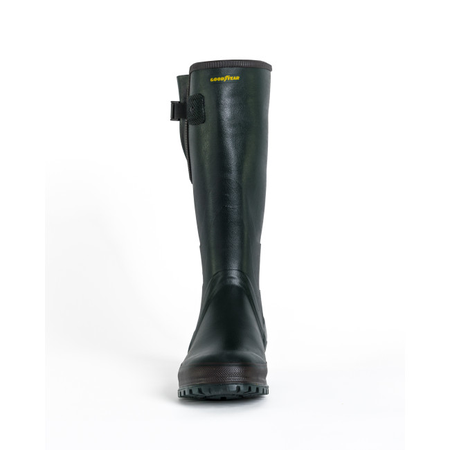 Bottes caoutchouc Vert Forêt 100% main + doublure Néoprène avec insert acier - GoodYear