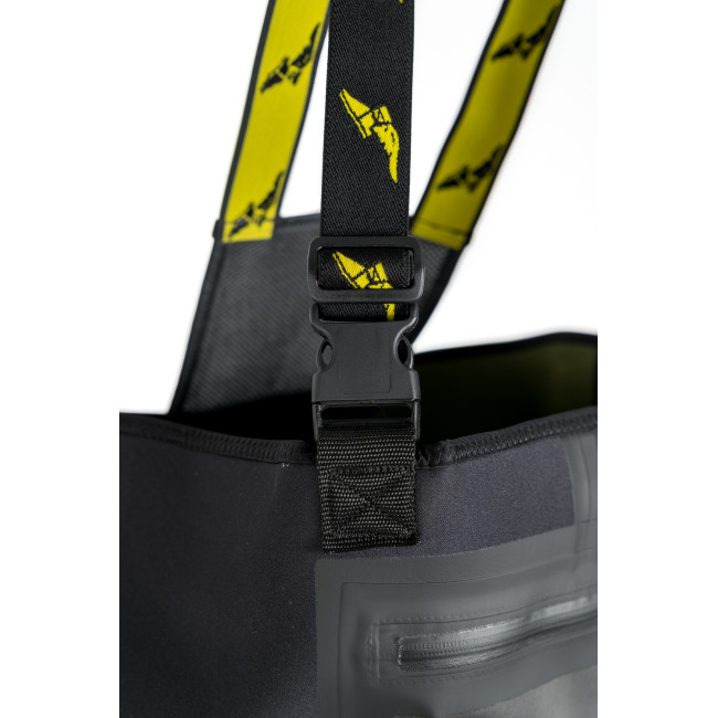 Waadpak Neopreen Zwart 4mm + knieversterking Cordura + PVC laarzen - GoodYear