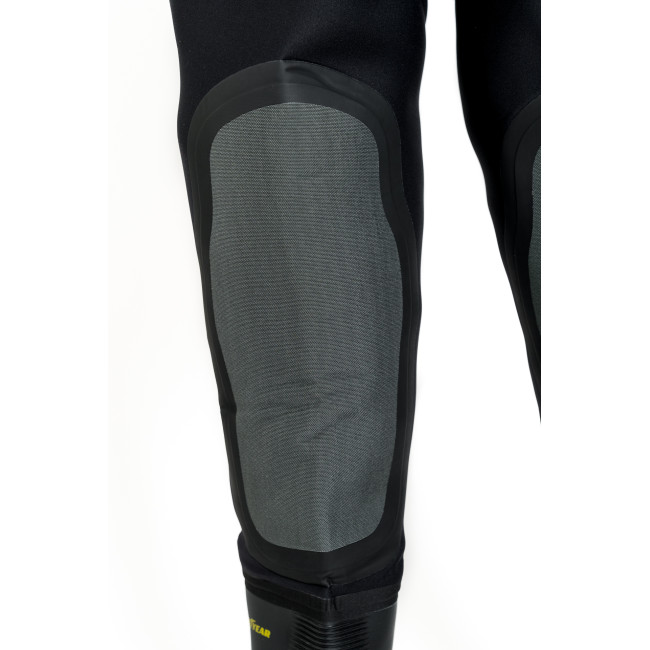 Neopren-Wathose Schwarz 4mm + Cordura-Knieverstärkung + PVC-Stiefel - GoodYear