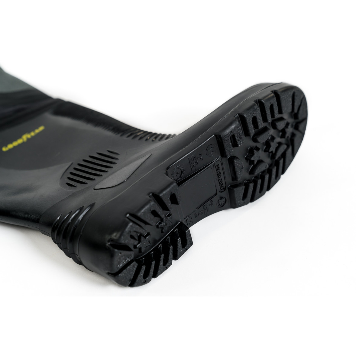 Waders Néoprène Noir 4mm + renfort genoux Cordura + bottes PVC GoodYear