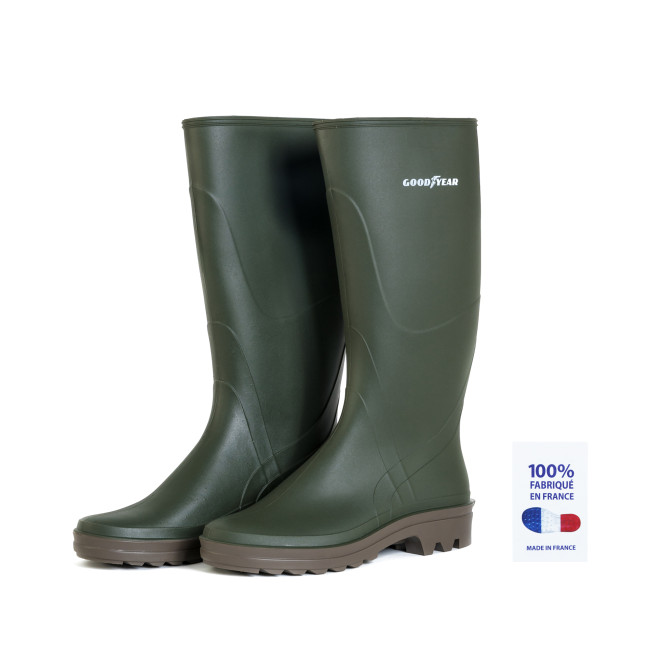 Green PVC Boots 100% recyclable Made in France GoodYear
