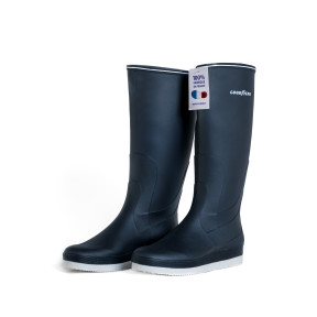 Marineblaue PVC-Stiefel für Wassersport, 100% recycelbar - Made in France - GoodYear