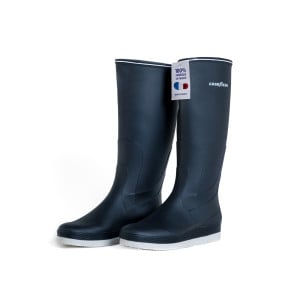 Marineblaue PVC-Stiefel für Wassersport, 100% recycelbar - Made in France - GoodYear