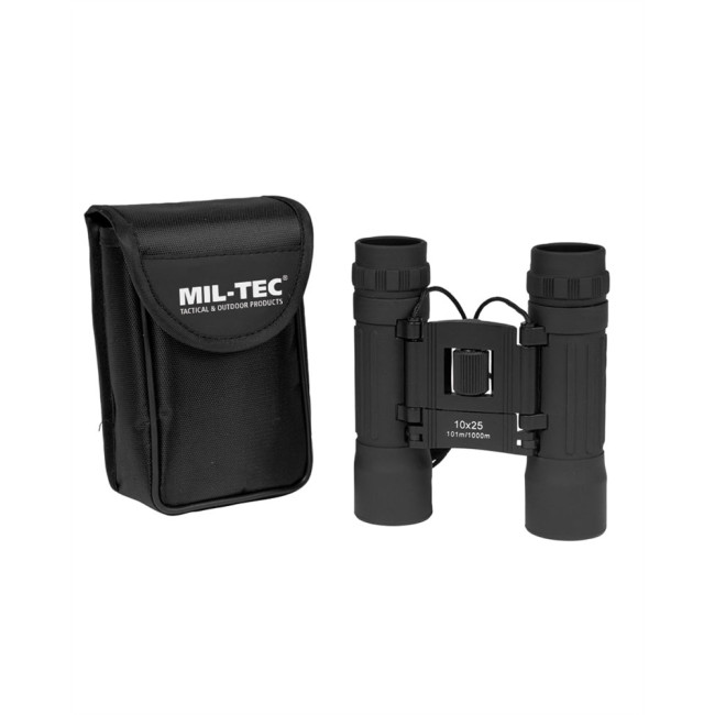 LORNETKA SKŁADANA 10X25 CZARNA - Miltec