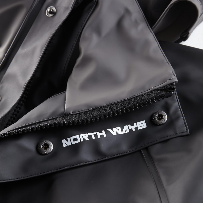 REGENJACK VOOR WERK MORAY GRIJS / ZWART - NORTH WAYS