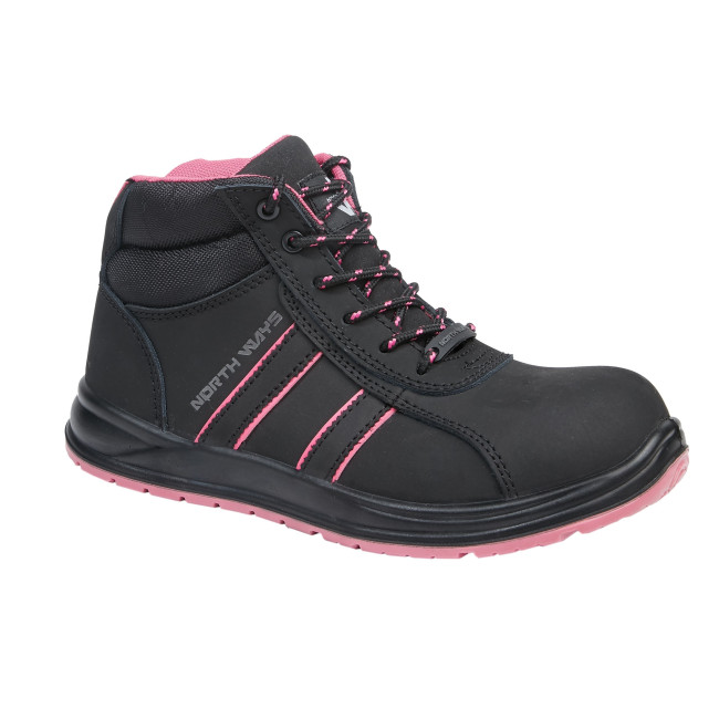 SCHWARZE VENUS SICHERHEITS-SCHNÜRSTIEFEL - NORTH WAYS