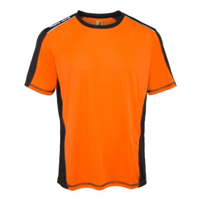 T-SHIRT ROBOCZA Z KRÓTKIMI RĘKAWAMI HALLEY POMARAŃCZOWA / CZARNA - NORTH WAYS