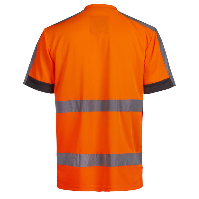KURZARM-T-SHIRT HV ARBEITS ARMSTRONG NEON-ORANGE - NORTH WAYS