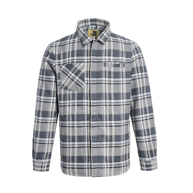 CHEMISE MANCHES LONGUES DE TRAVAIL EXUPERY GRIS / BLEU - NORTH WAYS