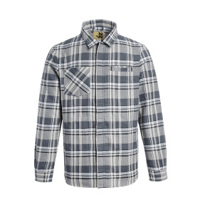 WERKHEMD LANGE MOUWEN EXUPERY GRIJS / BLAUW - NORTH WAYS