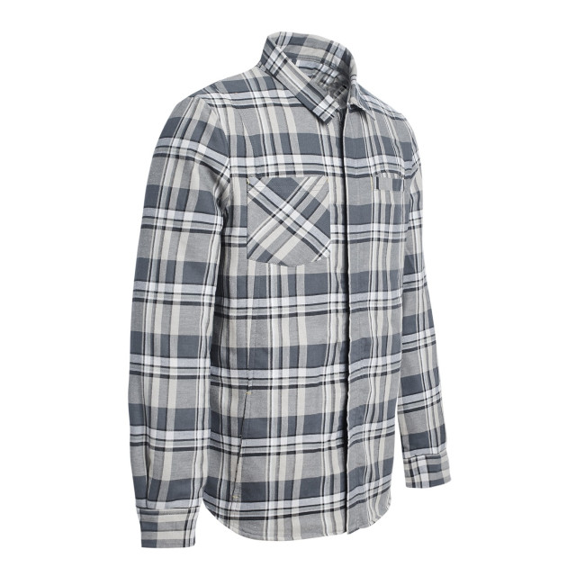 WERKHEMD LANGE MOUWEN EXUPERY GRIJS / BLAUW - NORTH WAYS