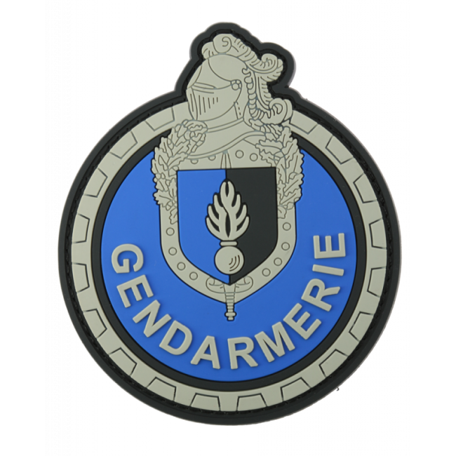Ecusson PVC Gendarmerie MOTARD ARGENT