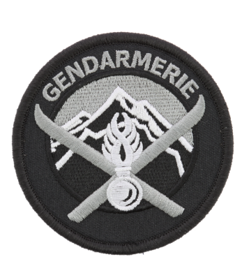Ecusson SUR VELCRO Gendarmerie HAUTE MONTAGNE basse visibilité Noir