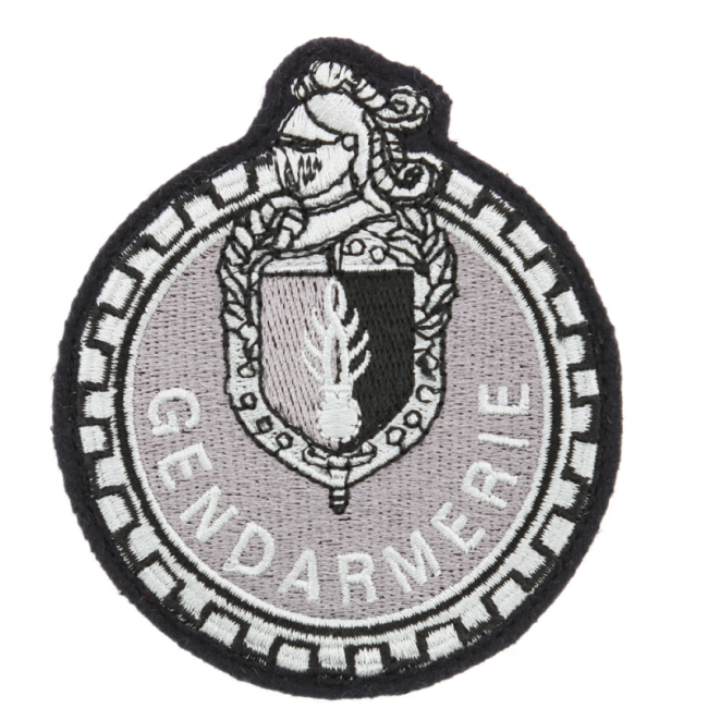 Badge OP VELCRO MOTORRIJDER Gendarmerie lage zichtbaarheid Zwart