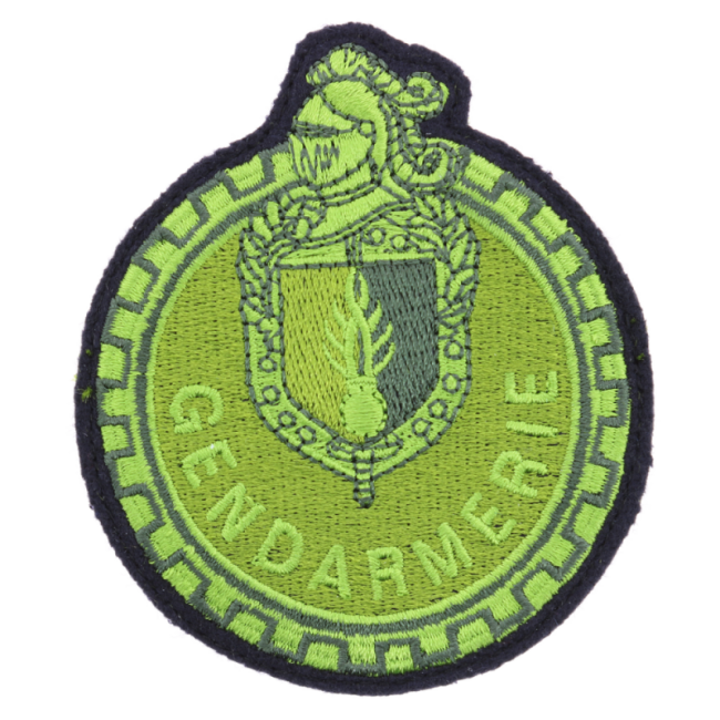 Emblemat NA RZEP MOTOCYKLISTA Żandarmeria niska widoczność Zielony
