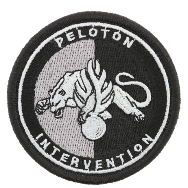 Ecusson PELOTON INTERVENTION Gendarmerie basse visibilité Noir