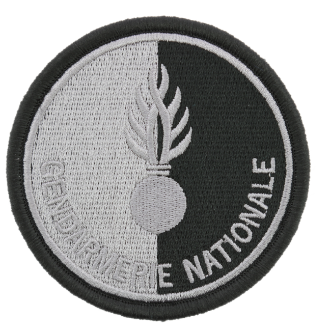 Badge Nationale Gendarmerie niet goedgekeurd lage zichtbaarheid Zwart