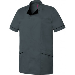 TUNIQUE HOMME ALEXIS GRIS BITUME/NOIR - HASSON