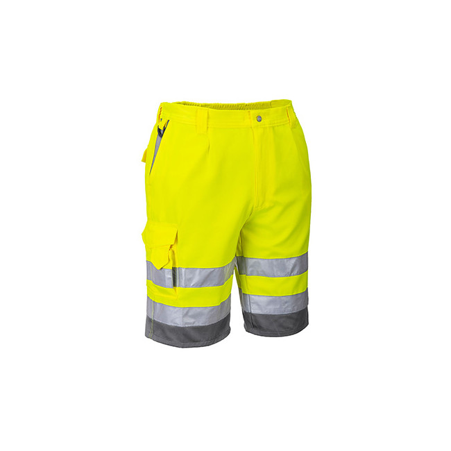 Bermuda Haute Visibilité Jaune/Gris - Portwest