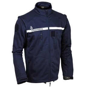 Chaqueta Softshell Gendarmería 3 capas Azul Marino mangas desmontables - Patrol Equipement