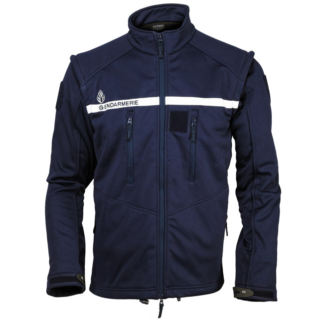 Softshell Jas Gendarmerie 3-laags Marine afneembare mouwen - Patrol