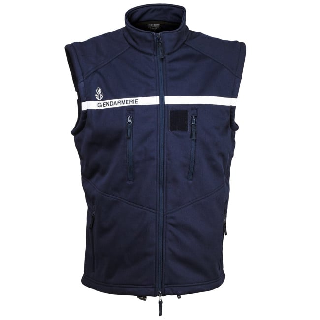 Blouson Softshell Gendarmerie 3 couches Marine manches amovibles - Patrol