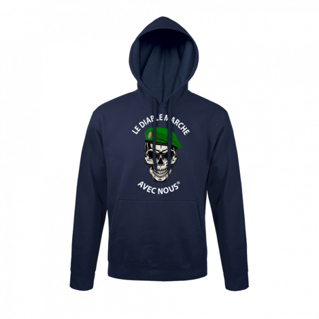 Sweater Marine - Le Diable Marche avec Nous