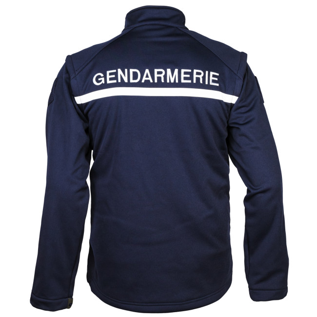 Bluza Softshell Żandarmeria 3-warstwowa Granatowa ze zdejmowanymi rękawami - Patrol