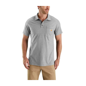 FORCE COTTON DELMONT POCKET POLO 103569 034-HGY-HEATHERGRIJS