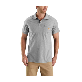 FORCE COTTON DELMONT POCKET POLO 103569 034-HGY-HEATHERGRIJS