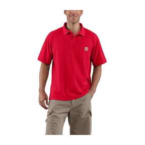 CONTRACTORS WORK POCKET POLO K570 RED-RED