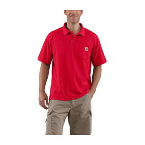 CONTRACTORS WORK POCKET POLO K570 RED-RED