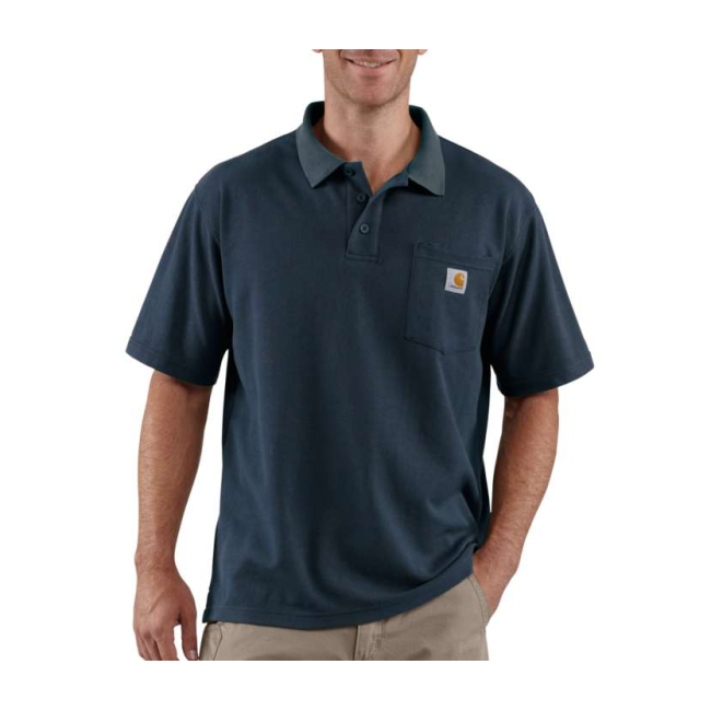 CONTRACTORS WORK POCKET POLO K570 412-NVY-NAVY