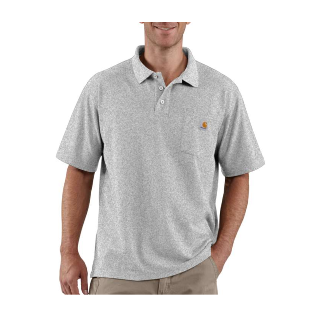 CONTRACTORS WORK POCKET POLO K570 034-HGY-GEMÊLEERD GRIJS